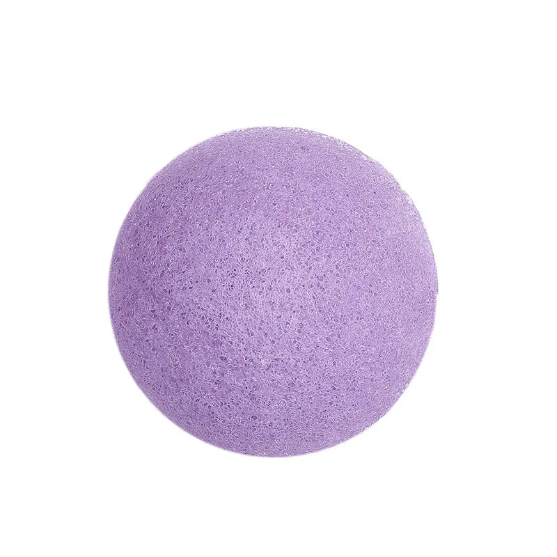 Natural Konjac Face Cleansing Sponge 4-Pack – Gentle Exfoliator Facial Cleansing Sponge PLUSH 4pcs Purple