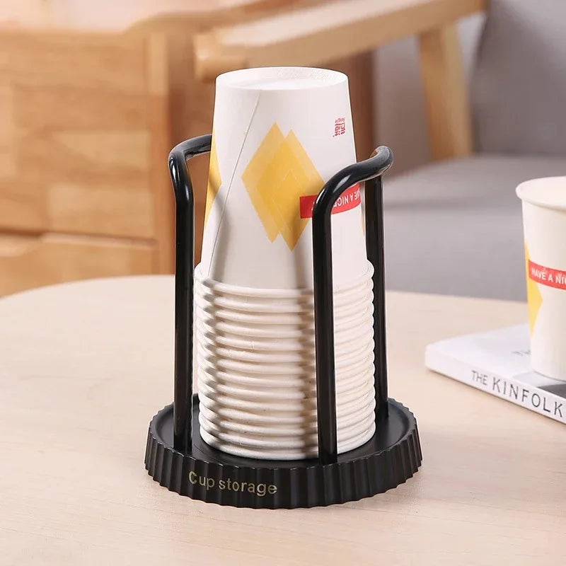 Desktop Disposable Paper Cup Holder & Storage Rack Cup Holder Rack PLUSH