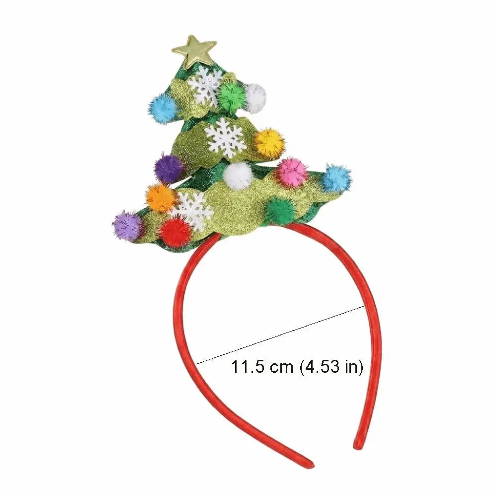 Shiny Christmas Headband Sequin Xmas Hair Hoop Party Accessory Holiday Hair Headband PLUSH
