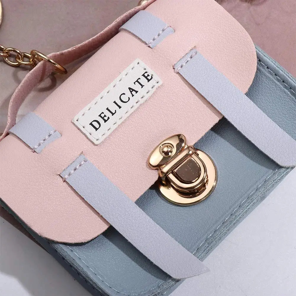Kawaii Keychain Coin Purse – Mini PU Leather Card Storage Bag Keychain Coin Purse PLUSH
