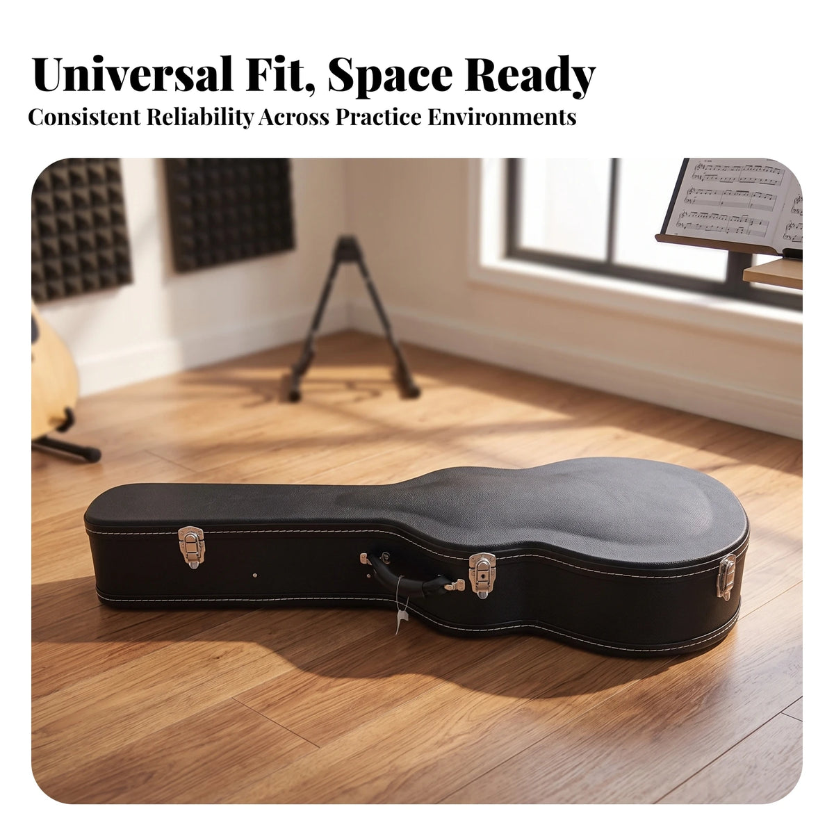 Hardshell Acoustic Guitar Case – Waterproof 42/43 Inch Hardshell Guitar Case PLUSH