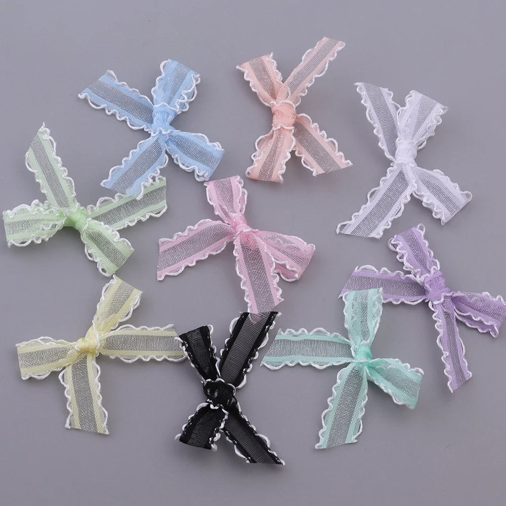 20pcs Mini Satin Ribbon Bows – Colorful DIY Craft Bowknots Ribbon Craft Bows PLUSH
