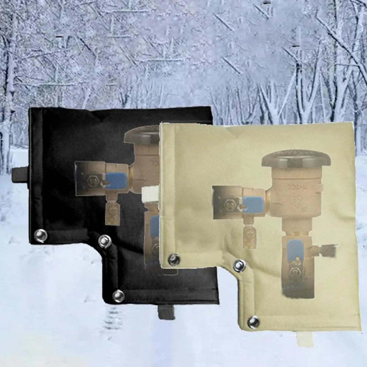 Outdoor Faucet Cover – Winter Freeze Protection Insulated Sleeve Faucet Insulation Cover PLUSH