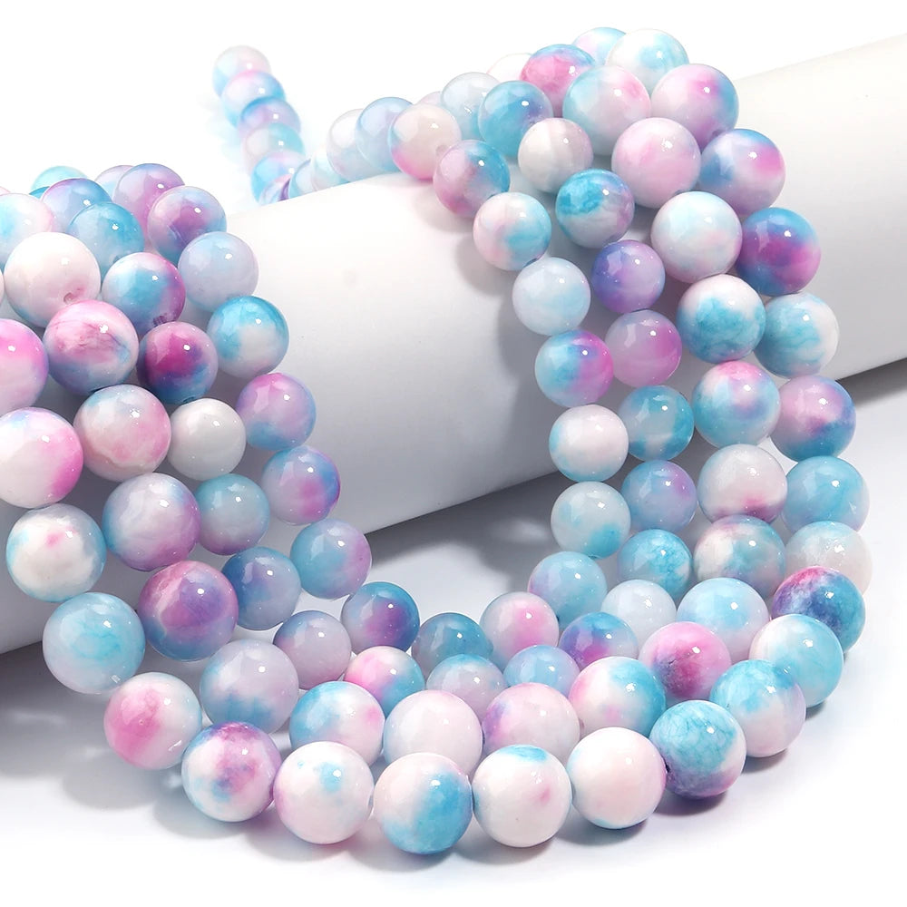 Persian Jade Natural Stone Round Spacer Beads – DIY Jewelry Stone Spacer Beads PLUSH