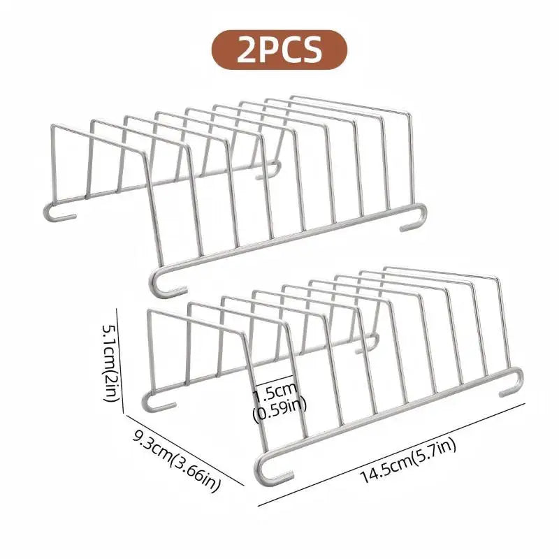 Stainless Steel 8-Slot Toast Rack & Bread Holder for Kitchen Kitchen Bread Rack PLUSH 2PCS