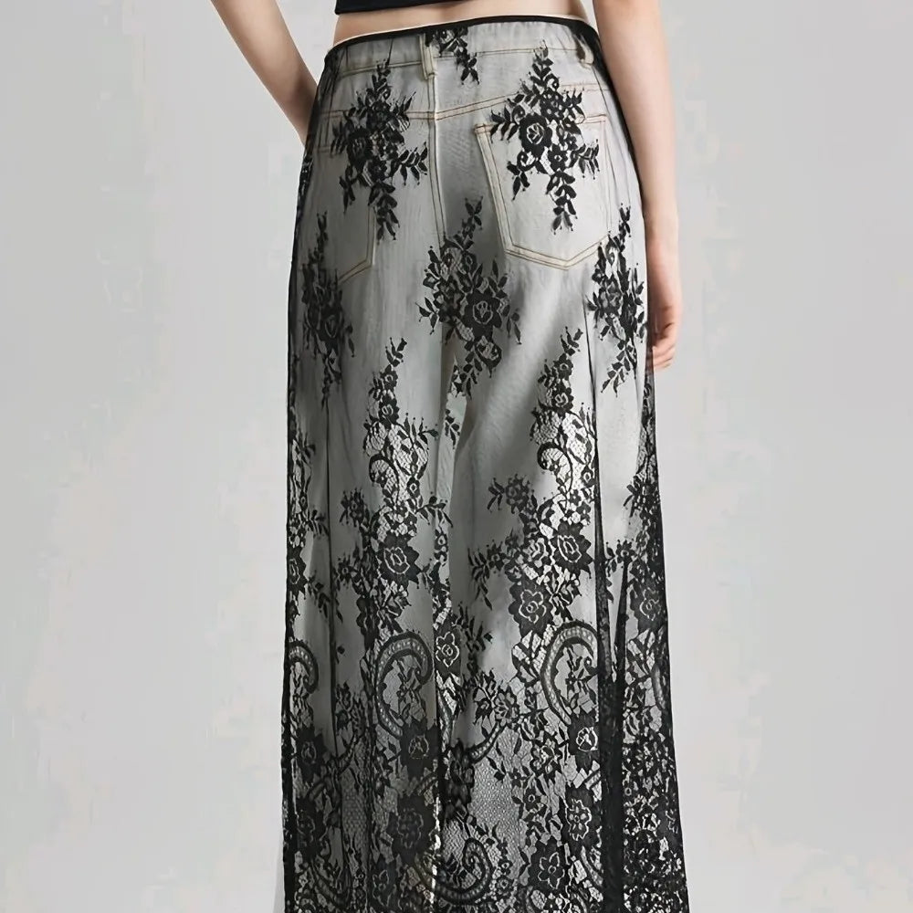 Y2K Lace Petticoat Half Slip Underskirt – 70cm Midi Length Lace Half Slip PLUSH