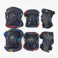 Kids 6-in-1 Protective Gear Set – Knee, Elbow & Wrist Guards Kids Protective Gear PLUSH Black