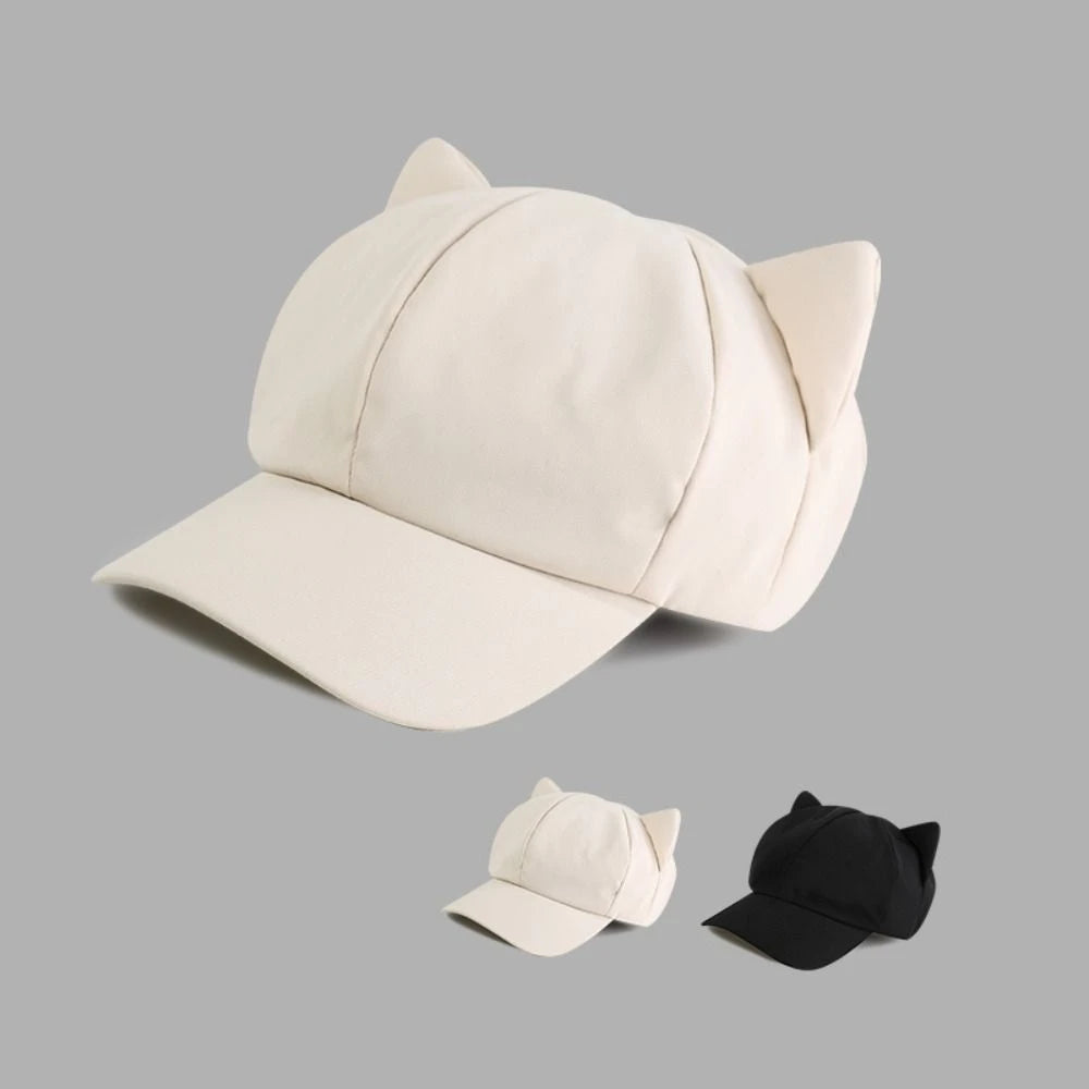 Y2K Cat Ear Baseball Cap – Women's Adjustable Peaked Hat Women's Baseball Cap PLUSH