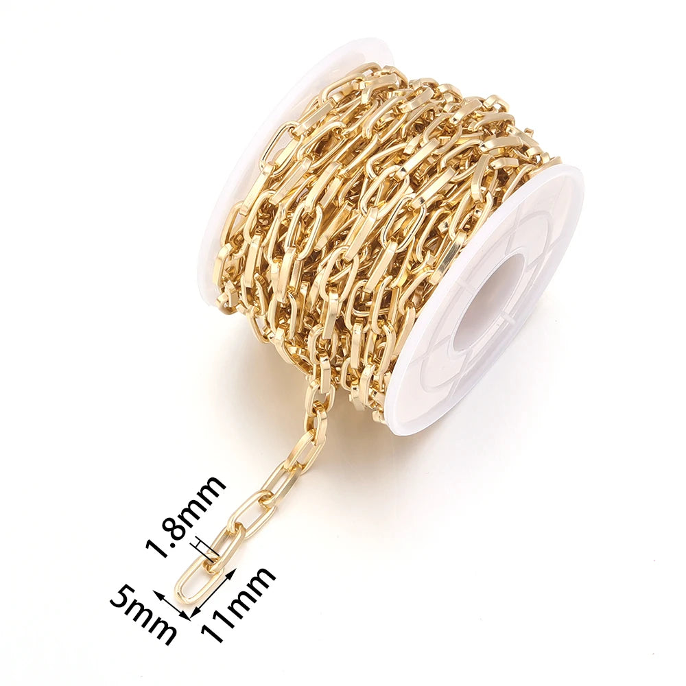 5 Yards Aluminum Cable Chain Gold Silver – DIY Jewelry Making Jewelry Chain PLUSH Light Gold 1.8mm