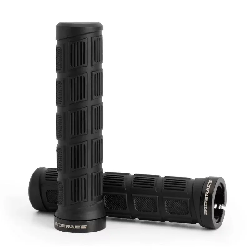 RIDERACE MTB Handlebar Grips Anti-Slip TPR Rubber Lock Bike Handlebar Grips PLUSH