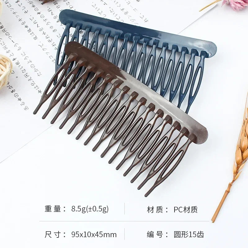 Frosted Acrylic Hair Comb Clips 15 Teeth – Candy Colors Hair Comb Clip PLUSH