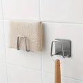 Stainless Steel Sink Sponge Holder – Inner Wall Mount Sink Sponge Holder PLUSH Silvery 2pcs