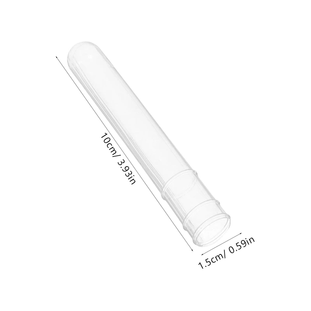 100pcs Clear Plastic Test Tubes – Transparent Sample Vials Plastic Test Tubes PLUSH