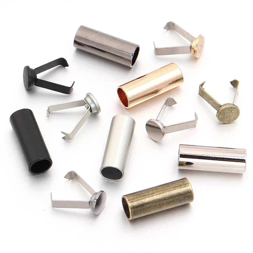 10 Sets Alloy Cord End Caps Metal Rope Stopper Aglets DIY Cord End Caps PLUSH