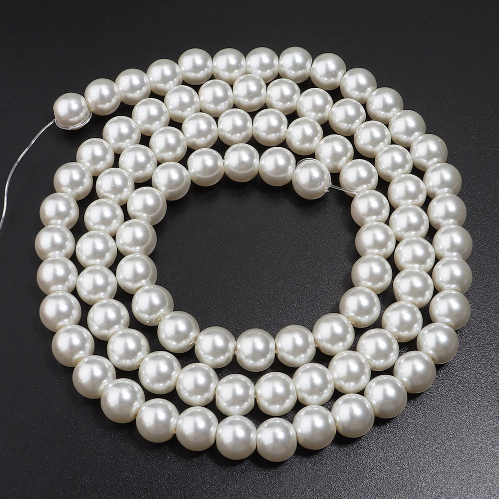 Baroque Shell Pearl Loose Beads – Vintage Beige DIY Jewelry Shell Pearl Beads PLUSH 10mm