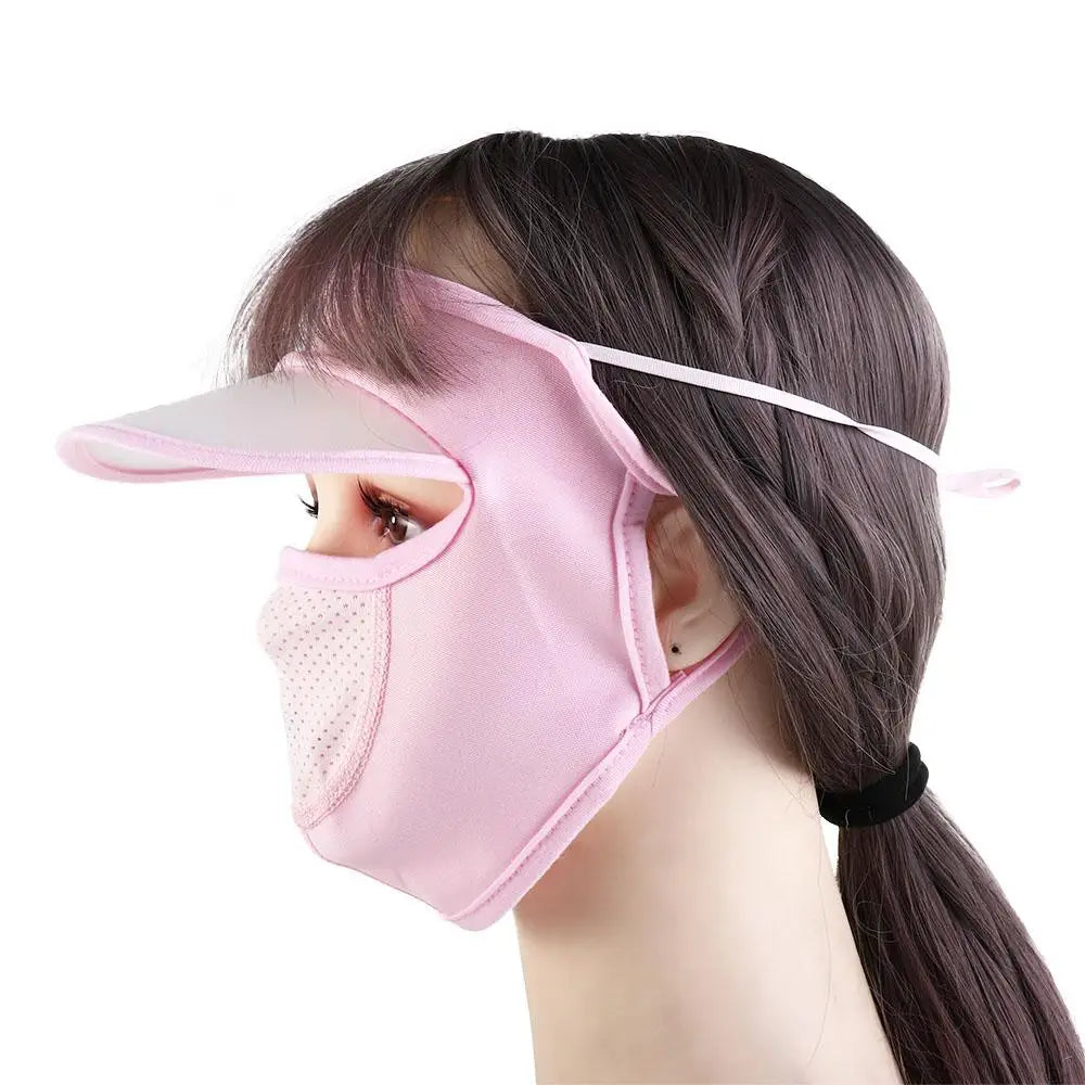 Women's UPF 50+ Ice Silk UV Face Veil – Summer Sun Shield UV Face Veil PLUSH