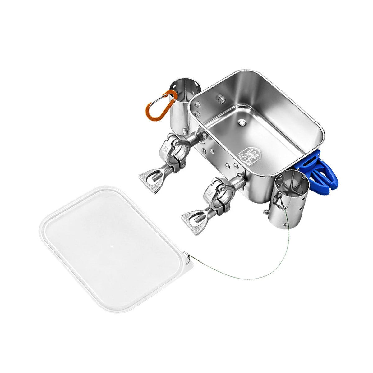 Stainless Steel Boat Fishing Bait Box – Waterproof Rail Mount Fishing Tackle Box PLUSH