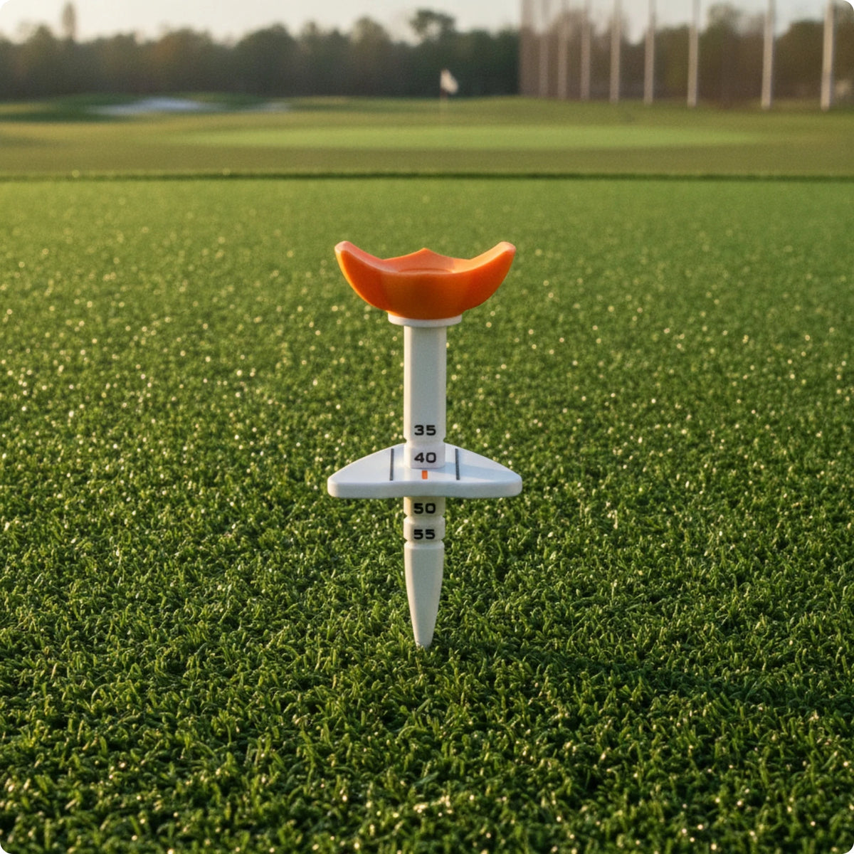 Adjustable Height Golf Tee – Stable, Reusable & Long-Lasting Adjustable Golf Tee PLUSH Orange