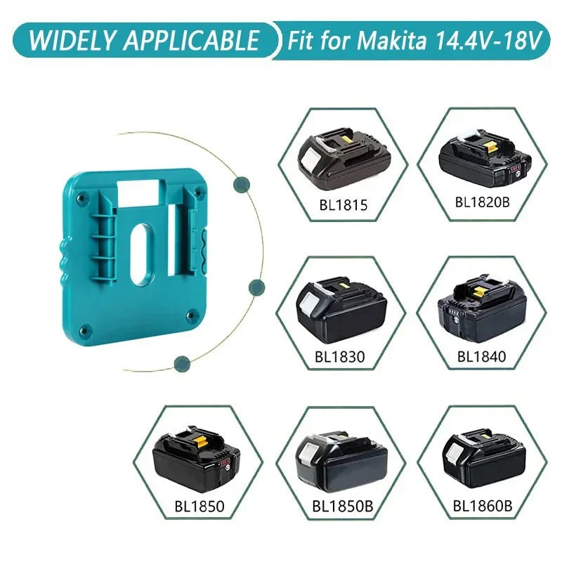 18V Battery Wall Mount Holder – Makita, DeWalt & Milwaukee Battery Storage Holder PLUSH