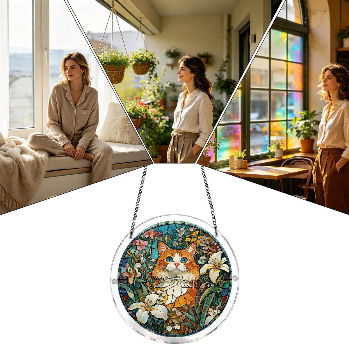 Acrylic Puzzle Suncatcher – Window Hanging Home Decor Ornament Suncatcher Ornament PLUSH