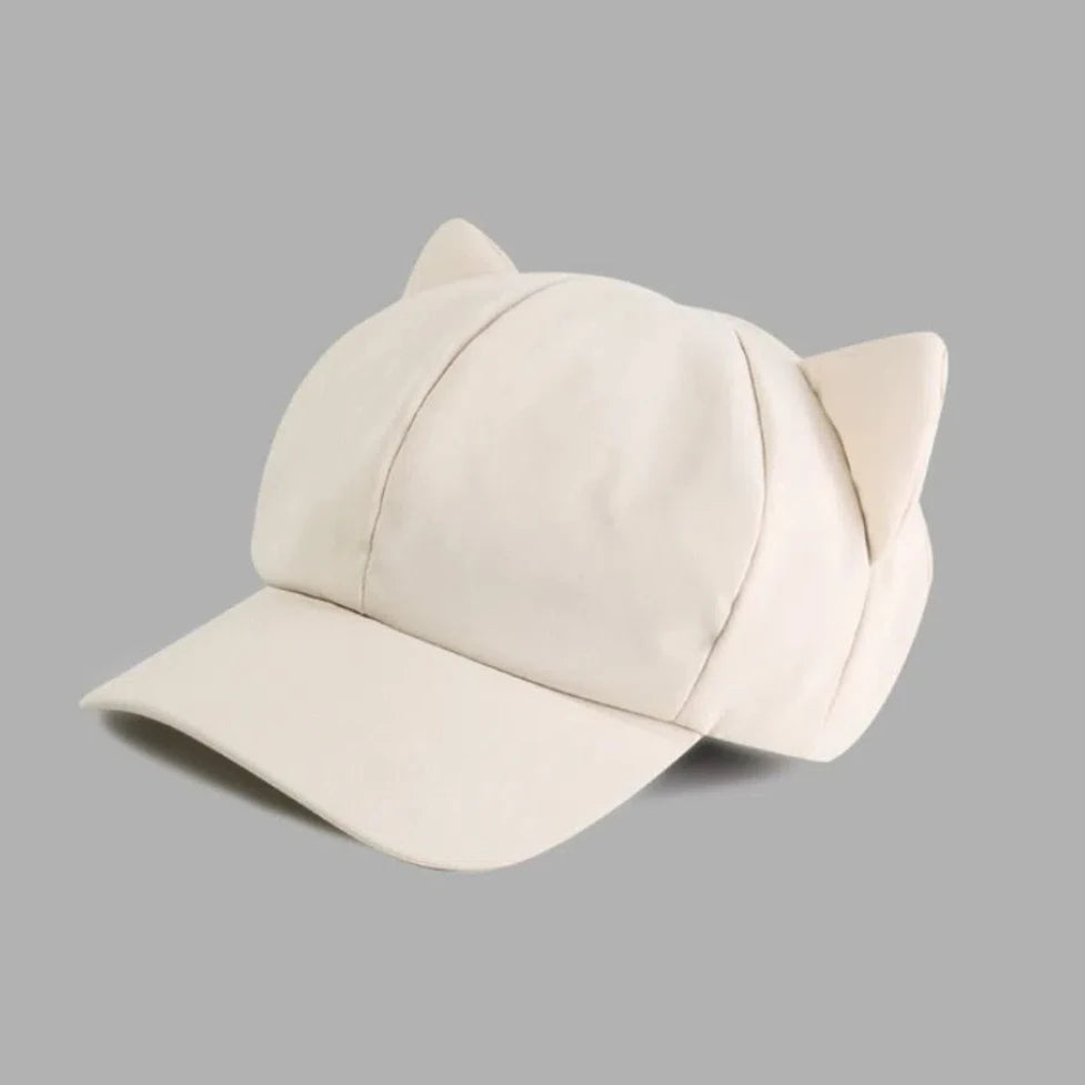 Y2K Cat Ear Baseball Cap – Women's Adjustable Peaked Hat Women's Baseball Cap PLUSH