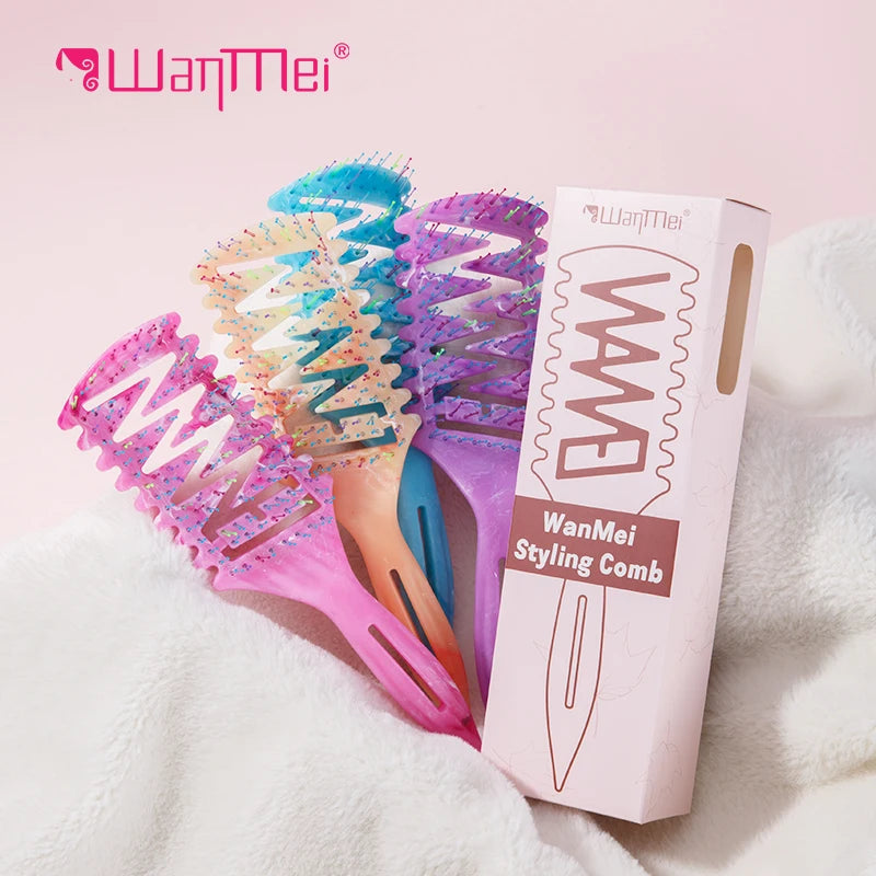 Curl Defining Vented Brush for Curly & Wavy Hair Styling Curl Styling Brush PLUSH