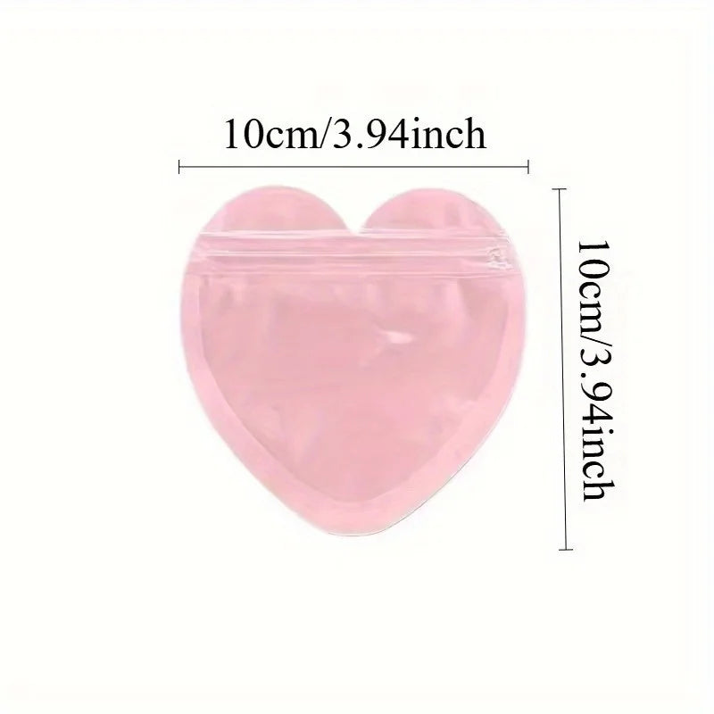 Heart-Shaped Self-Sealing Jewelry Bags – Clear Gift Packaging Jewelry Packaging Bags PLUSH