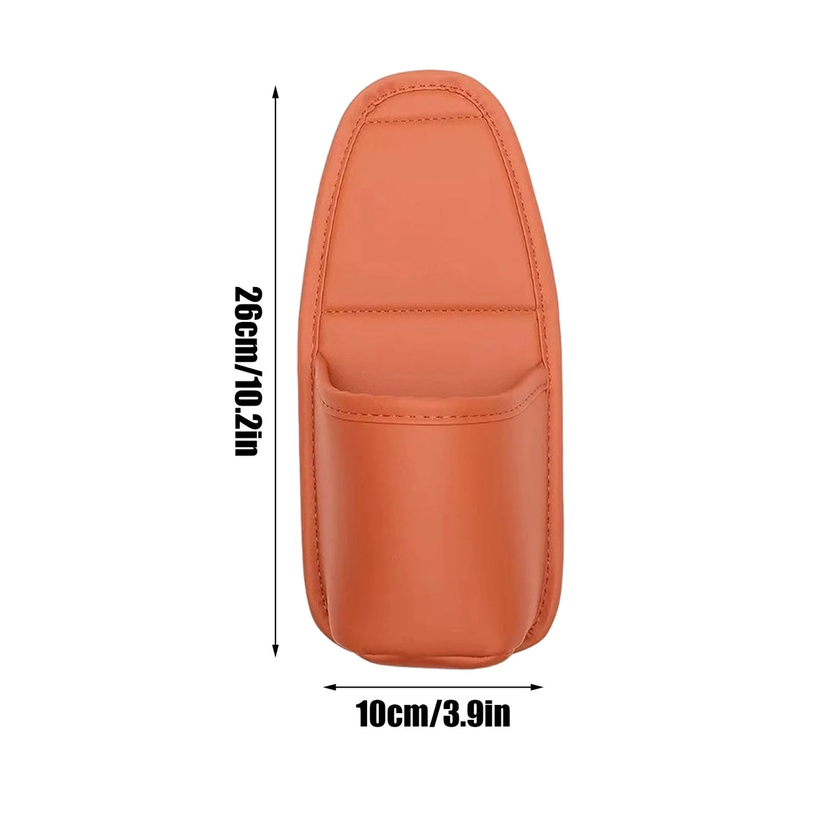 Universal Car Door Cup Holder & Organizer – PU Leather Car Cup Holder Organizer PLUSH Orange
