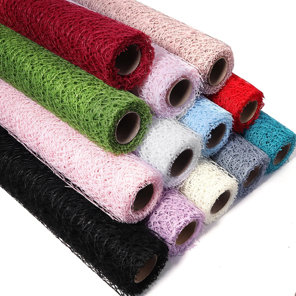 4.5m Korean Jacquard Net Mesh Flower Bouquet Wrapping Paper Floral Wrapping Paper PLUSH