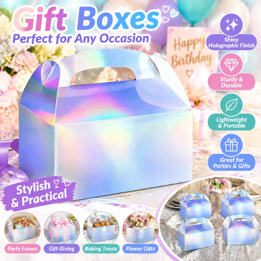 Silver Laser Paper Gift Boxes for Jewelry, Candy & Cosmetics Gift Packaging Box PLUSH