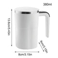 Electric Self Stirring Coffee Mug with LCD Thermometer 380ml Self Stirring Mug PLUSH White