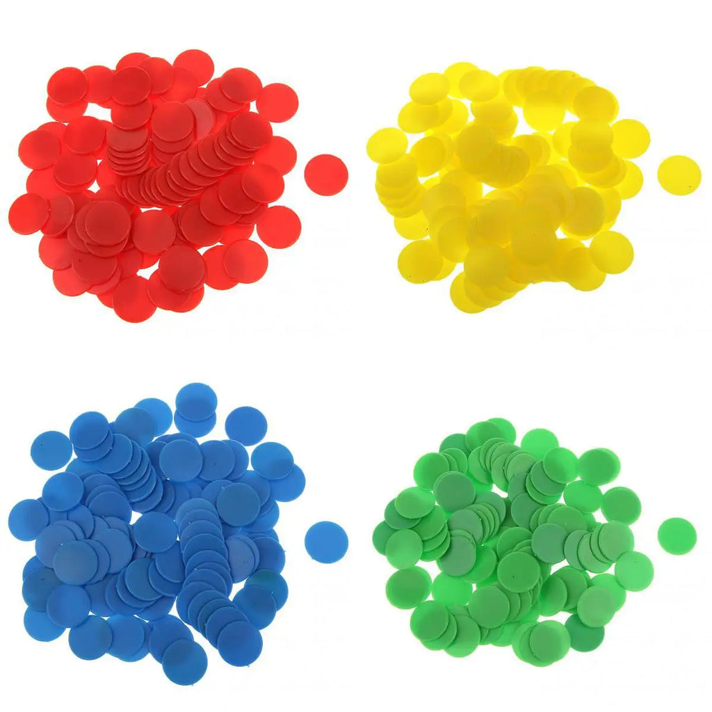 400-Piece Plastic Board Game Counters – Math Teaching Chips Set Board Game Counters PLUSH
