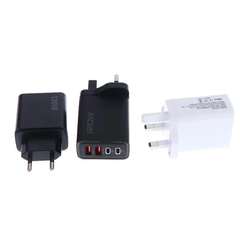 120W 4-Port USB-C Fast Charger Station | PD & QC 3.0 USB Charging Station PLUSH