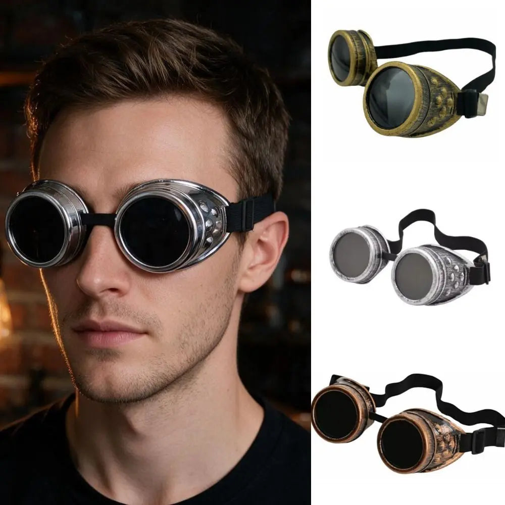 Vintage Steampunk Goggles – Unisex Retro Cosplay Eyewear Steampunk Goggles PLUSH