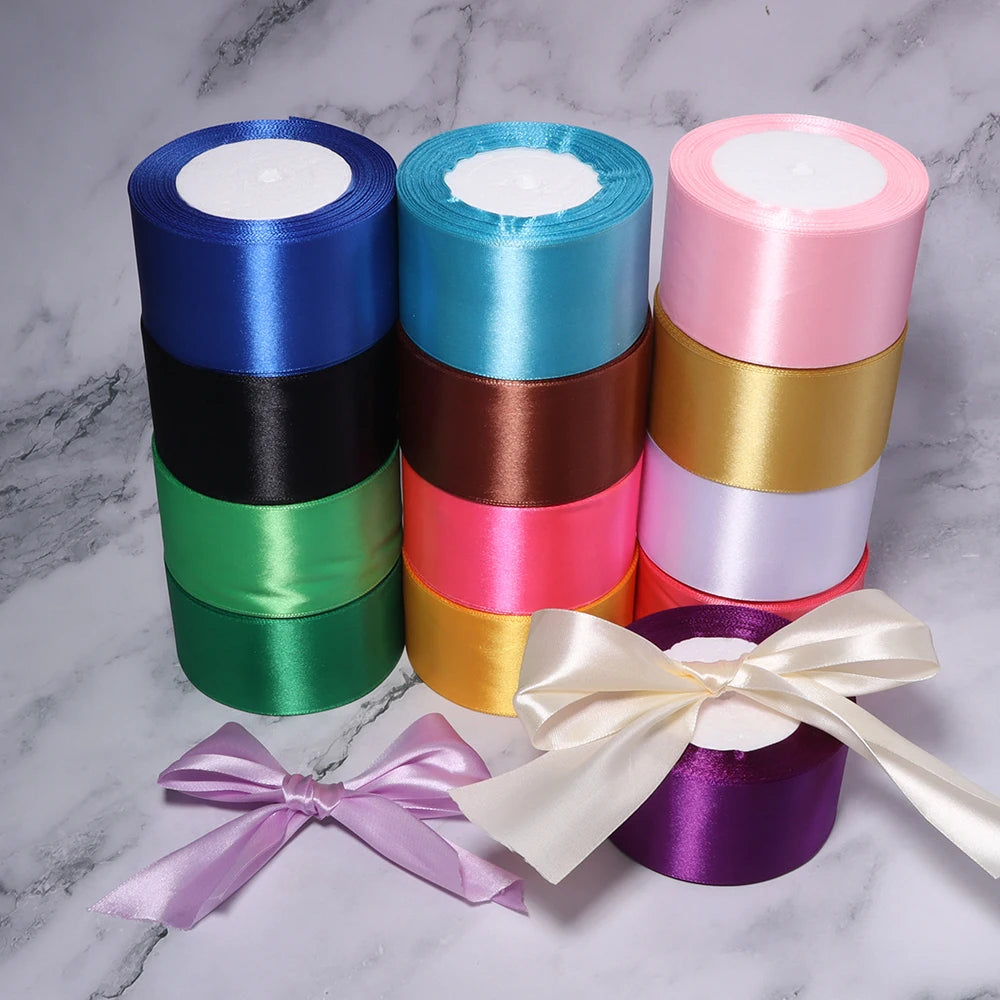 25 Yards 50mm Wide Satin Ribbon – Wedding, Gift & DIY Crafts Satin Craft Ribbon PLUSH