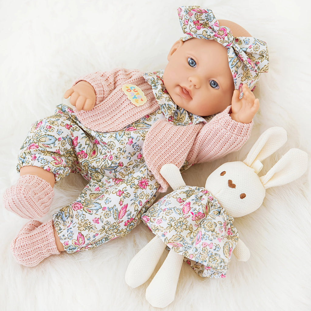 30cm Lifelike Reborn Baby Doll – Realistic Vinyl Full Body Gift Reborn Baby Doll PLUSH Pink