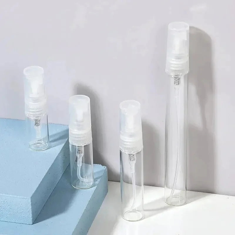 Mini Clear Glass Perfume Vials 3ml 5ml 10ml | 5 & 10 Pack Glass Perfume Vials PLUSH