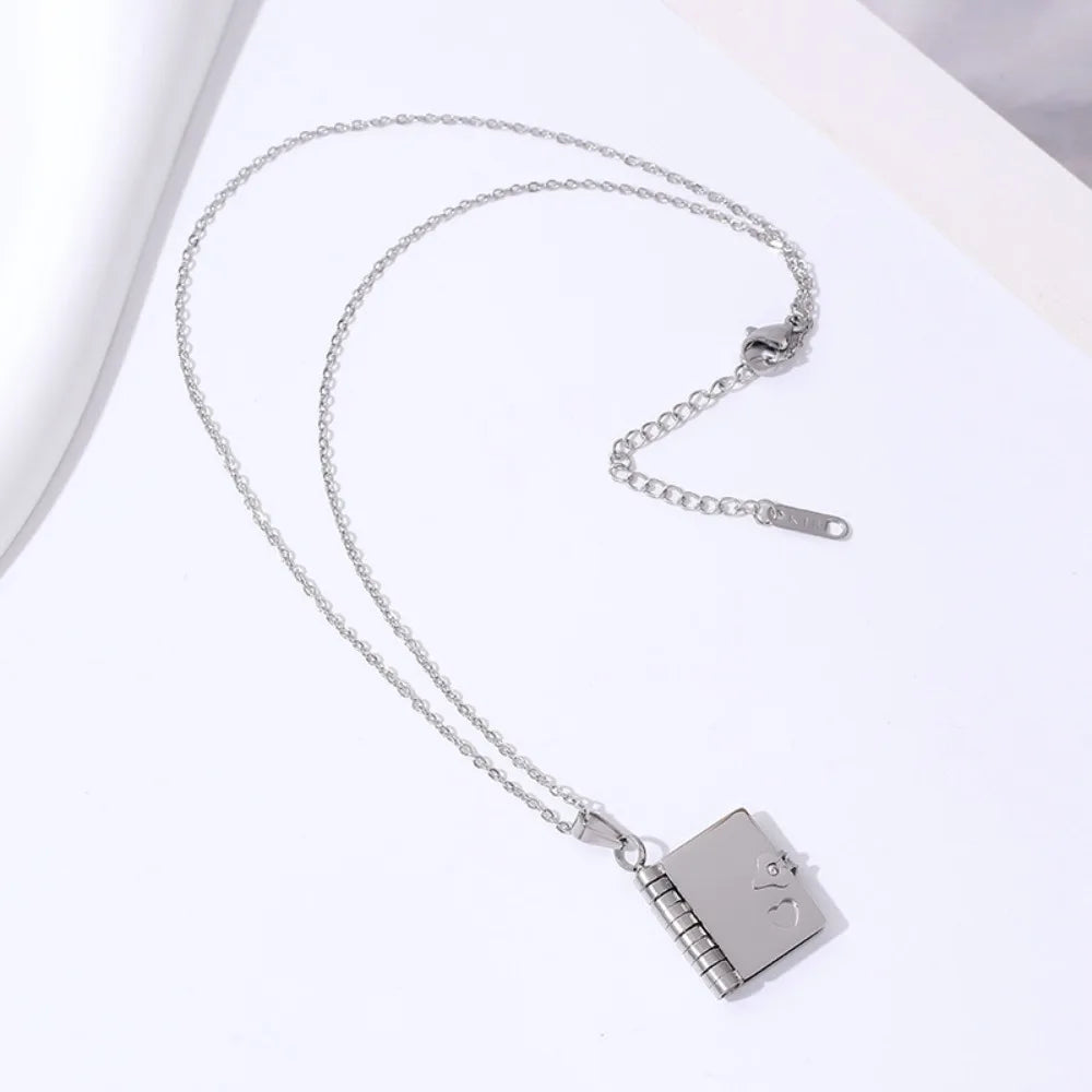 Heart Book Locket Necklace – Waterproof Couple Pendant Gift Locket Pendant Necklace PLUSH Style A