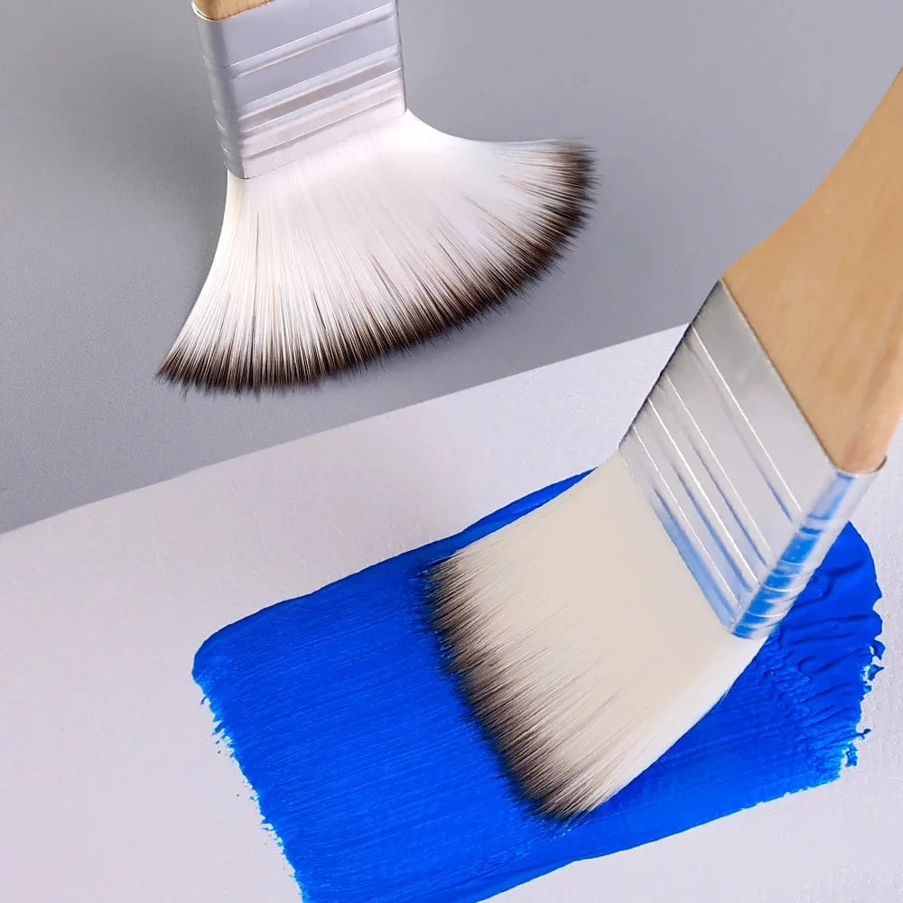 9-Piece Nylon Paint Brush Set – Watercolor Acrylic Oil Canvas Paint Brush Set PLUSH
