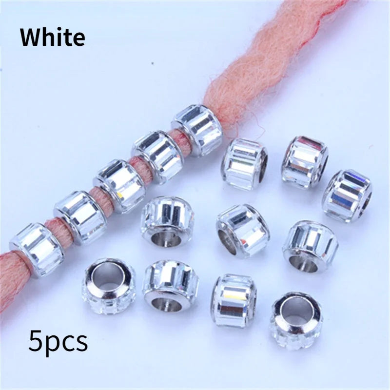 5pcs Hollow Flower Hair Cuffs – Dreadlock Braid Rings & Tubes Hair Braid Cuffs PLUSH 5pcs NO.12