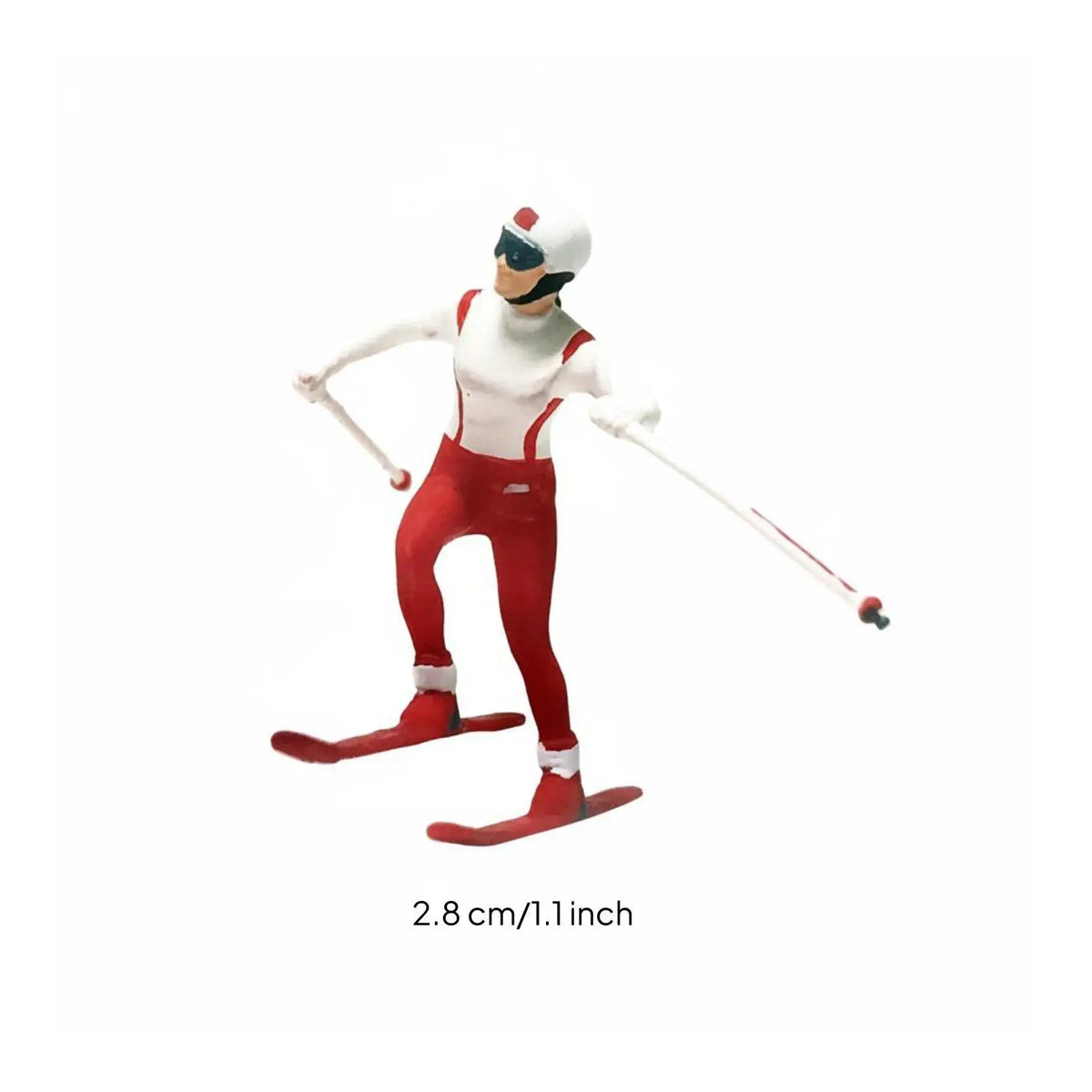 1:64 Scale Resin Skiing Figure – Winter Diorama Collectible Miniature Diorama Figure PLUSH
