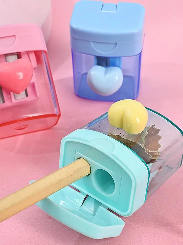 Cartoon Double Hole Pencil Sharpener for School & Art Pencil Sharpener PLUSH