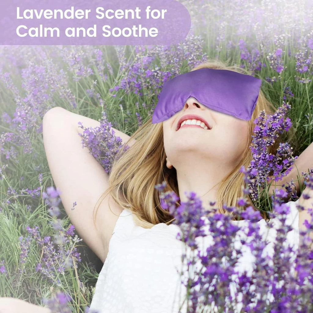 Weighted Lavender Eye Pillow – Heated Yoga & Sleep Mask Aromatherapy Eye Pillow PLUSH