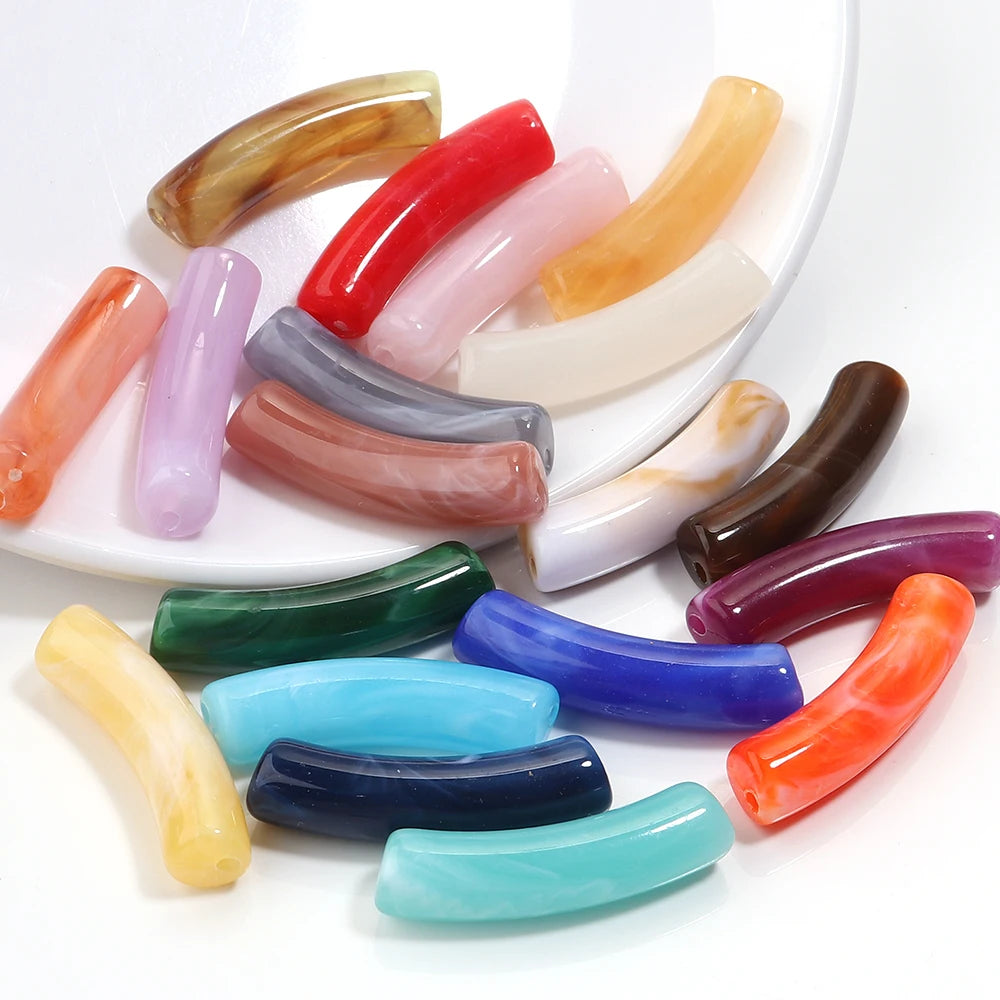 30pcs Curved Cloud Acrylic Spacer Beads – DIY Jewelry Making Acrylic Spacer Beads PLUSH