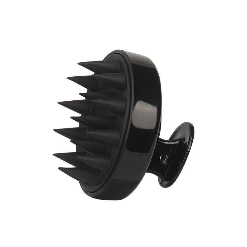 2-in-1 Silicone Scalp Massager & Shampoo Brush | Head Spa Tool Scalp Massager Brush PLUSH Black