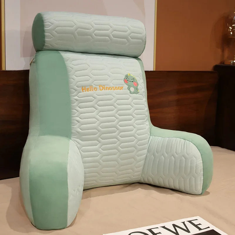 Cartoon Plush U-Shape Lumbar Cushion for Bed & Sofa Lumbar Support Pillow PLUSH dinosaur 60x50cm