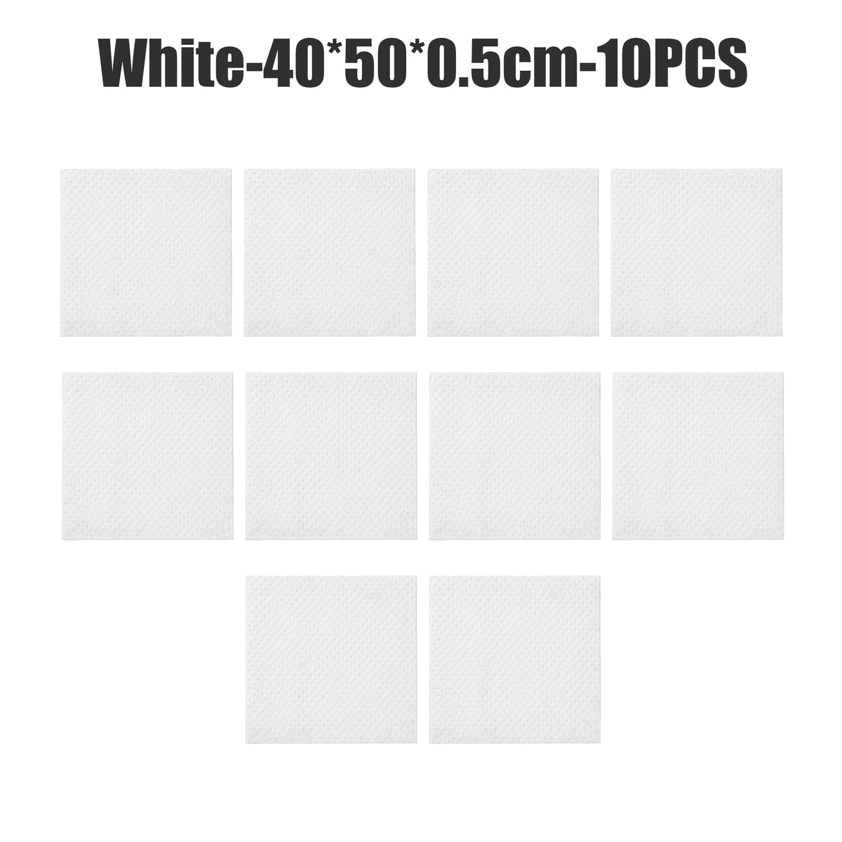 Industrial Oil Absorbent Pad 400x50cm – Heavy Duty Spill Mat Oil Absorbent Spill Pad PLUSH White 10PCS 40x50x0.5cm