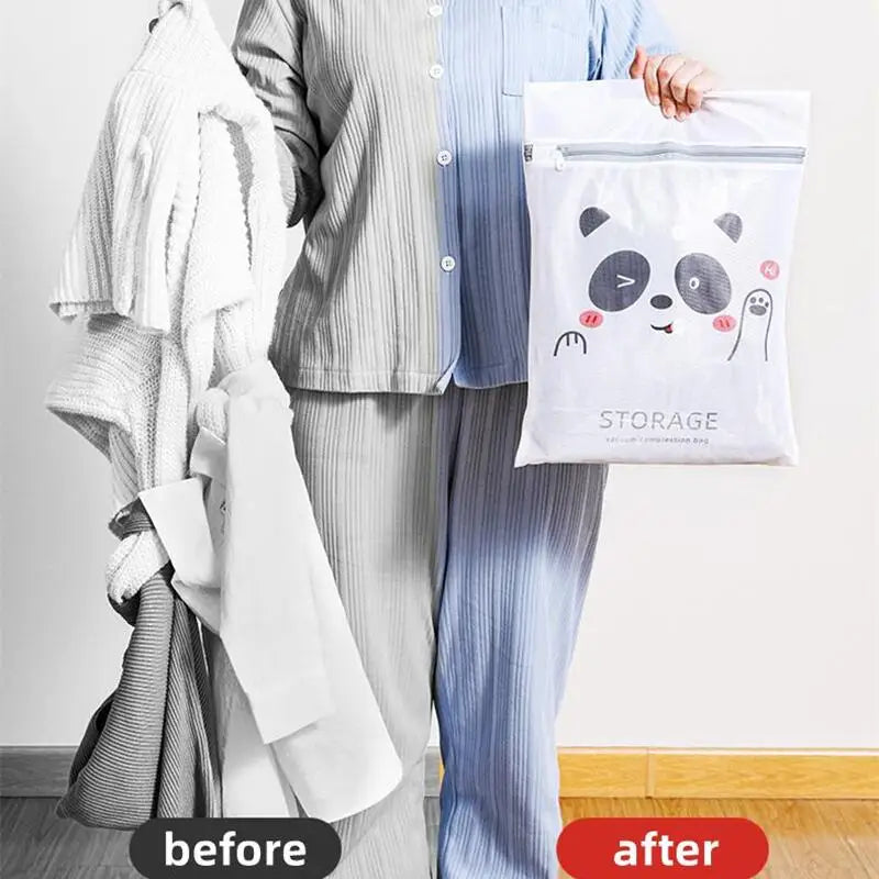 Panda Mesh Laundry Bag – Zip Wash Bag for Bras & Delicates Mesh Laundry Bag PLUSH