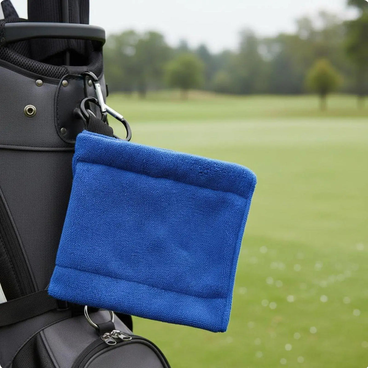 Microfiber Golf Towel with Carabiner Clip | Quick-Dry Golf Towel PLUSH Blue