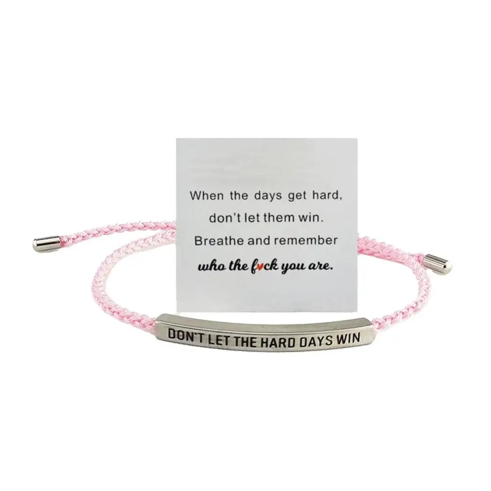 Engraved Titanium Steel Adjustable Hand-Woven Bracelet Woven Engraved Bracelet PLUSH N